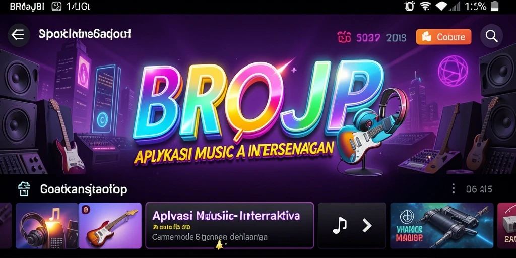 Screenshot gameplay BROJP menampilkan pengguna menikmati musik interaktif.