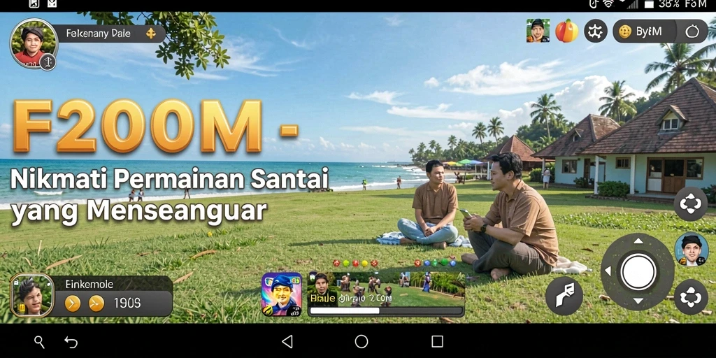 Screenshot F200M menampilkan gameplay yang penuh warna dan menyenangkan.