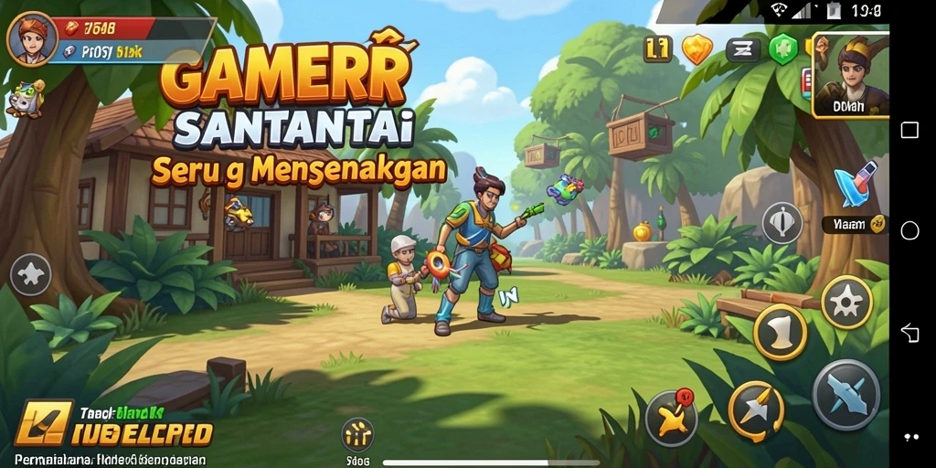 Tampilan menarik dari gameplay GAMERP yang penuh warna.
