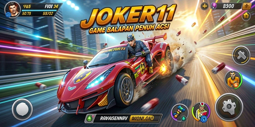Gameplay seru dari JOKER11 dengan aksi balapan yang mendebarkan.