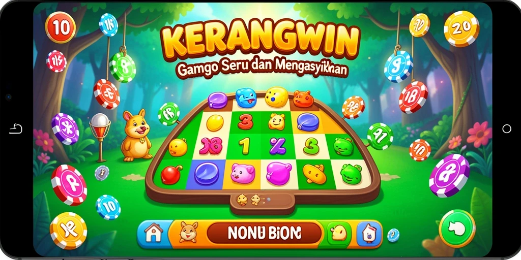 Screenshot KERANGWIN yang menampilkan gameplay Bingo yang menarik.