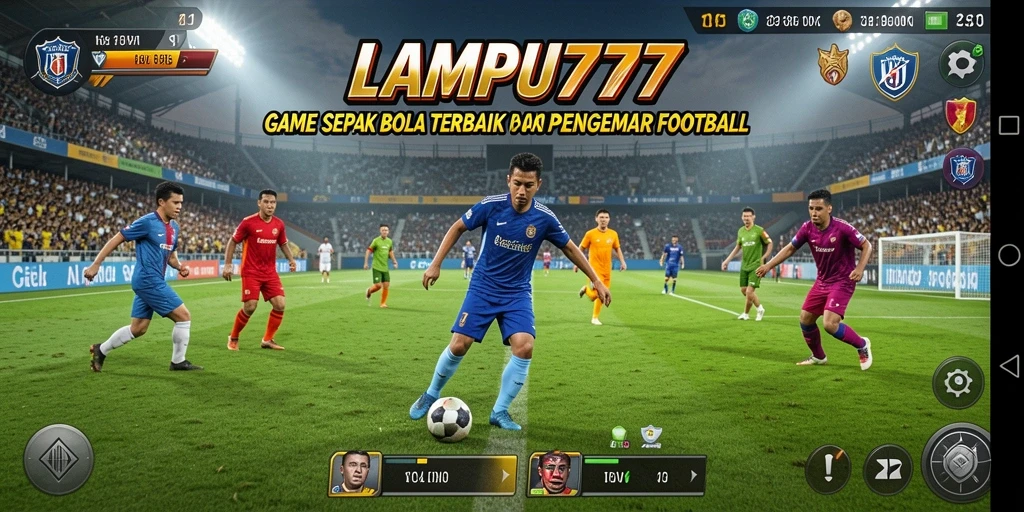 Screenshot gameplay yang menampilkan pertandingan sepak bola yang seru.