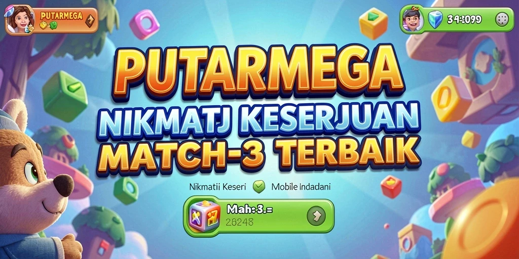 Tampilan seru dari gameplay PUTARMEGA yang penuh warna.