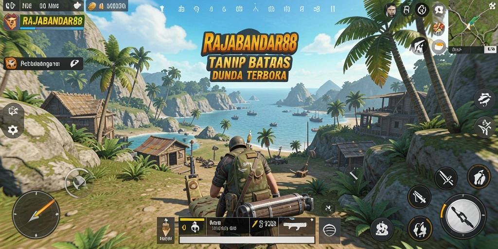 Tangkapan layar gameplay RAJABANDAR88 menampilkan eksplorasi Open World yang mendebarkan.