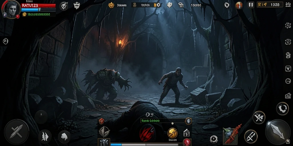 Tampilan gameplay mencekam dari RATU123 dengan suasana Horror yang mendalam.