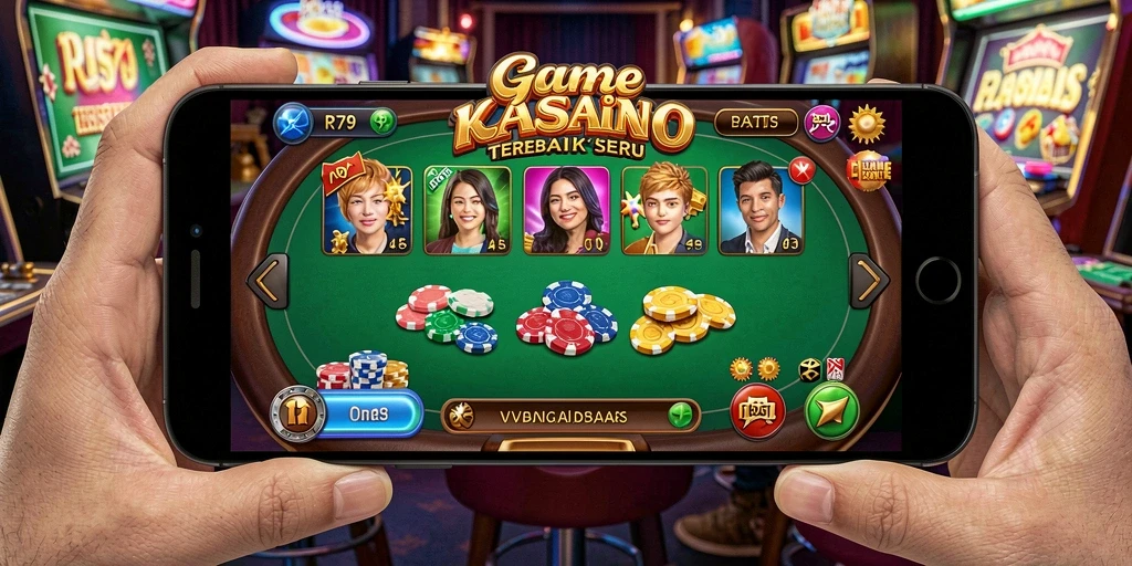 Screenshot gameplay RP79 menampilkan suasana kasino yang mendebarkan.