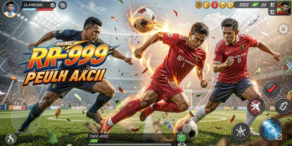 Tampilan gameplay seru dengan aksi yang mendebarkan di RR999.