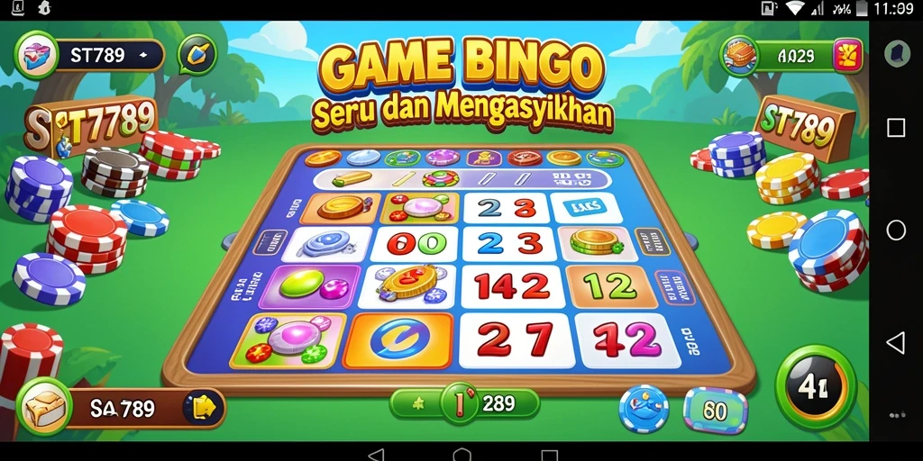 Tampilan gameplay seru dan interaktif dalam ST789 Bingo.