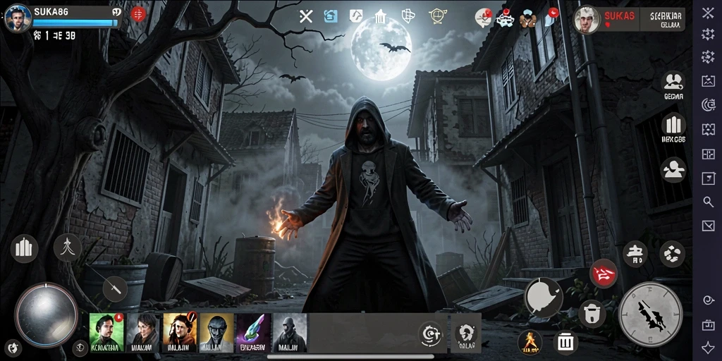 Tampilan gameplay menegangkan dengan elemen horor yang mencolok.