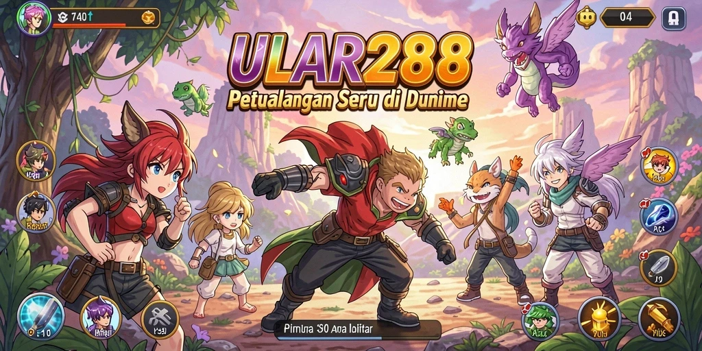 Screenshot gameplay ULAR288 menampilkan aksi karakter anime yang memukau.