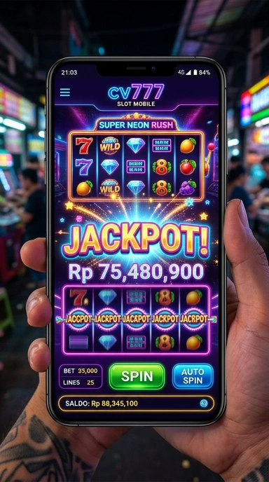 Tampilan aplikasi cv777 saat menjalankan instalasi aplikasi.